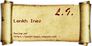 Lenkh Inez névjegykártya
